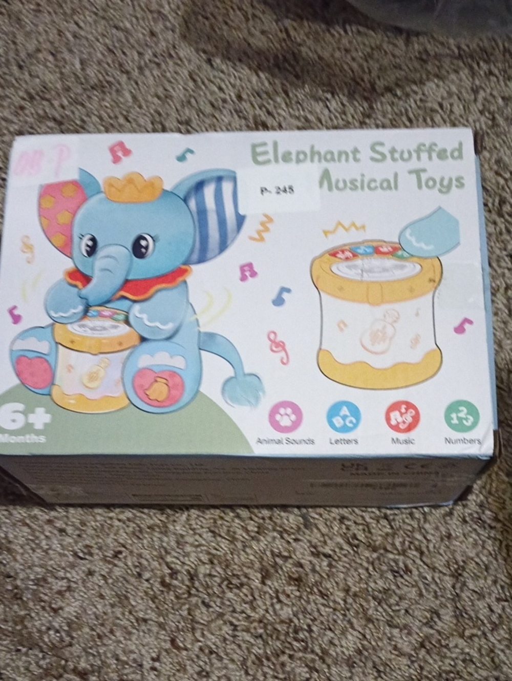 Elephant Stuffed Musical Toy - Blue